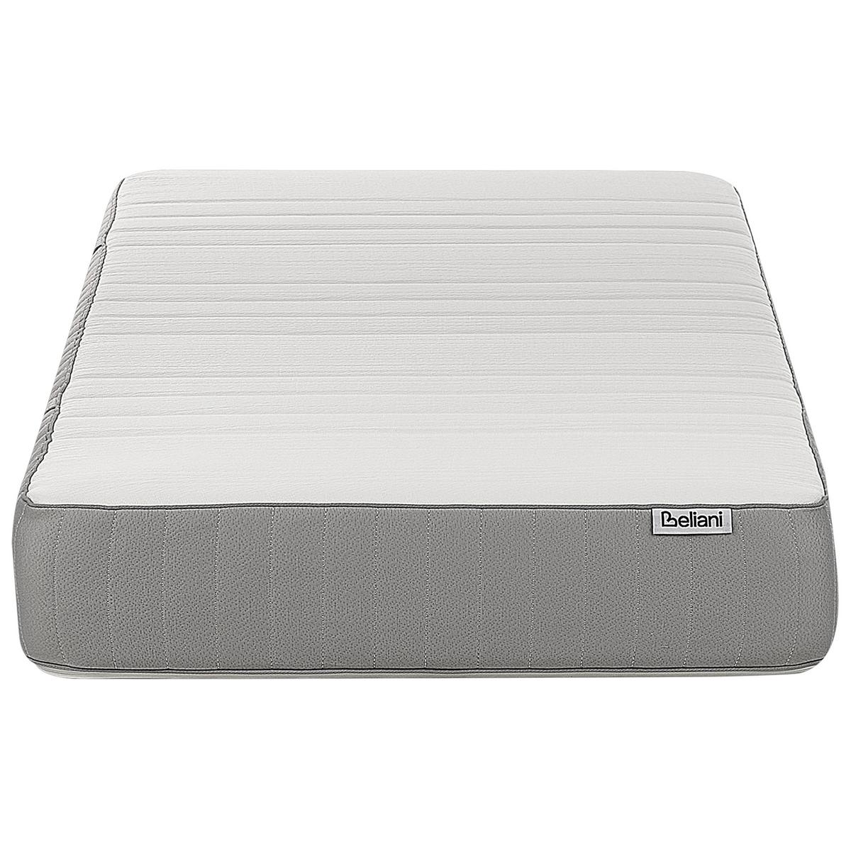 MEMORY-SCHAUMMATRATZE H2/3 Mittel 90/200 cm Whisper - Weiß, Textil (90/200cm) - Beliani