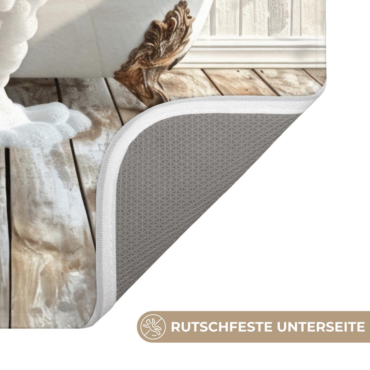 WC-VORLEGER Esel - Tiere - Badewanne - Schaumstoff WC Teppich 40x60 cm - Creme, Textil (40/1cm) - OnlyWow