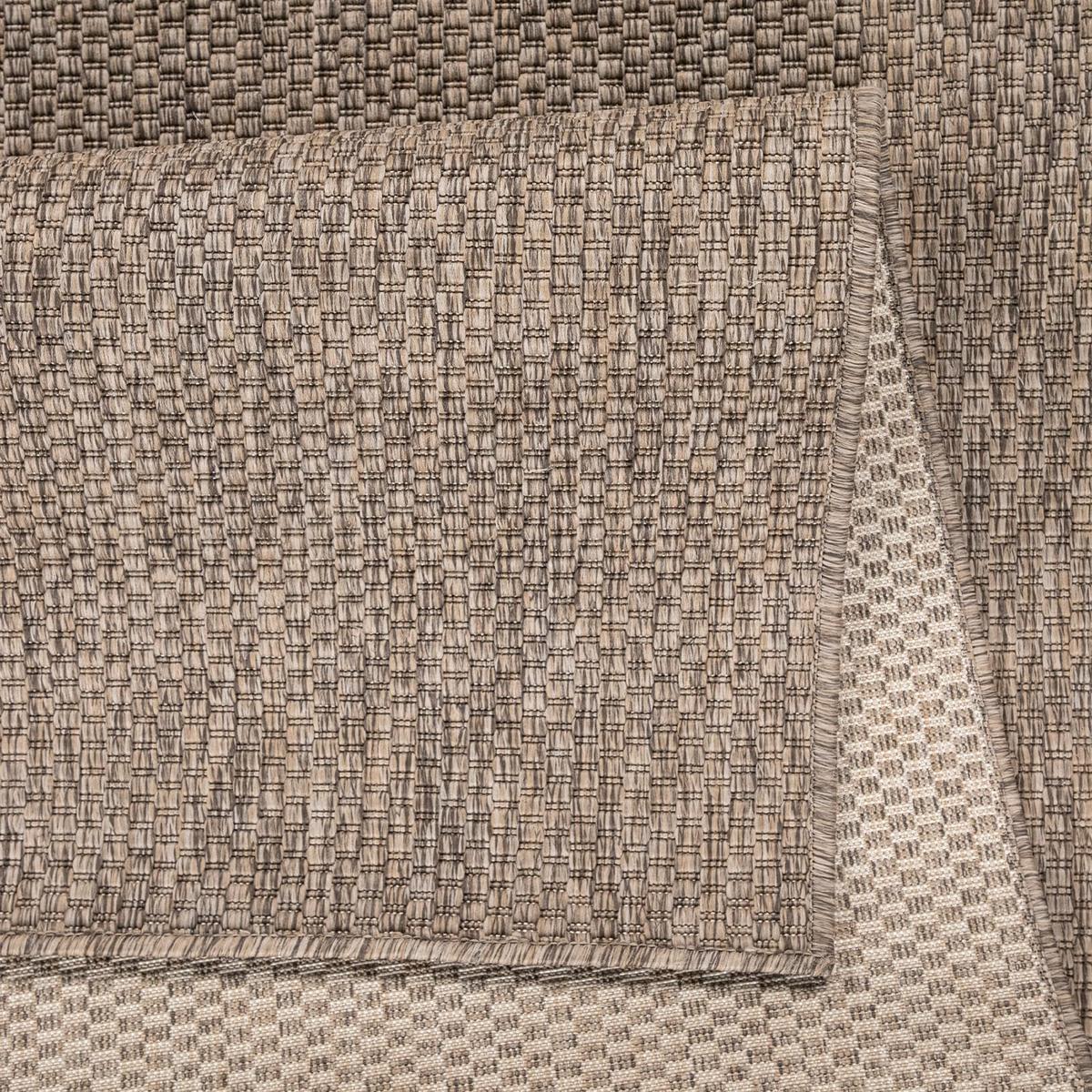 FLACHWEBTEPPICH, einfarbig, aus Polypropylen, Braun, Ø 80 cm - Braun, Textil (80/80cm) - KADIMA DESIGN