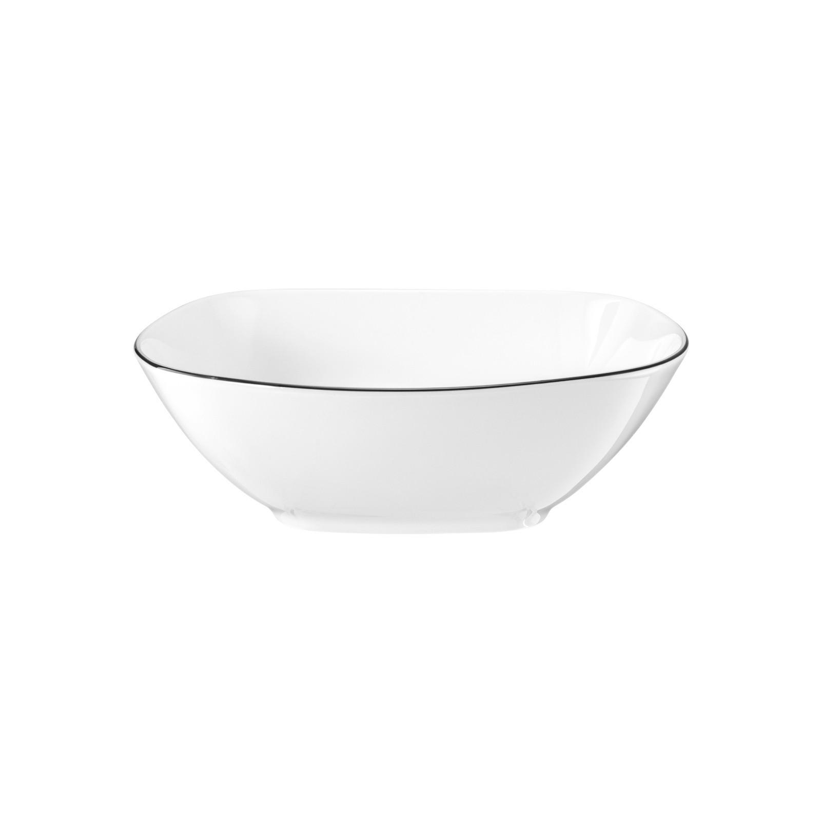 SCHÜSSEL Lido Black Line weiß 20 cm - Weiß, Keramik (1cm) - Seltmann Weiden