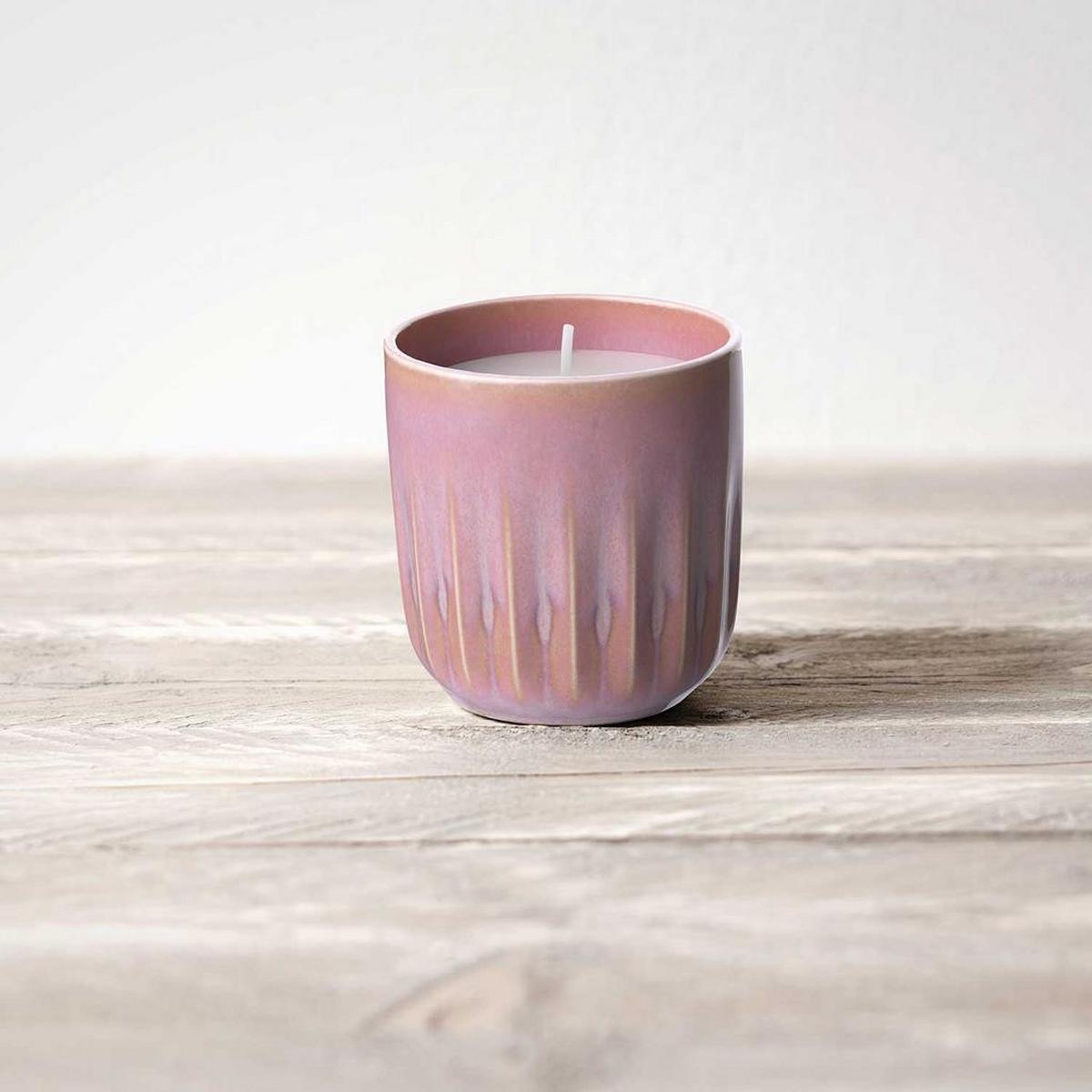 DUFTKERZE SUNKISSED Perlemor Home Coral rosa ø 8,5 x 9 cm - Rosa, Naturmaterialien/Keramik (9cm) - like.Villeroy & Boch