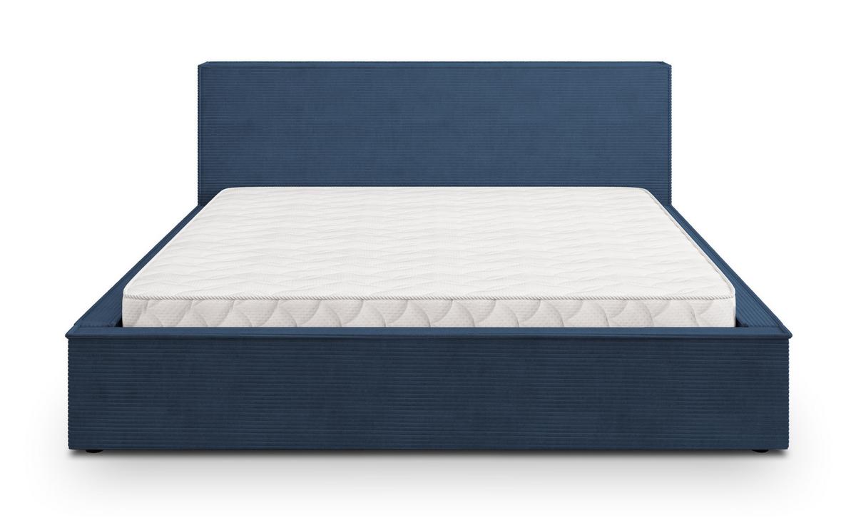 POLSTERBETT CELORA P 120x200 cm mit Bettkästen - Blau - Blau, Holz/Textil - MASSENO