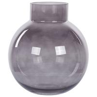 BLUMENVASE Glas grau Polydrosos - Grau, Glas (22cm) - Beliani