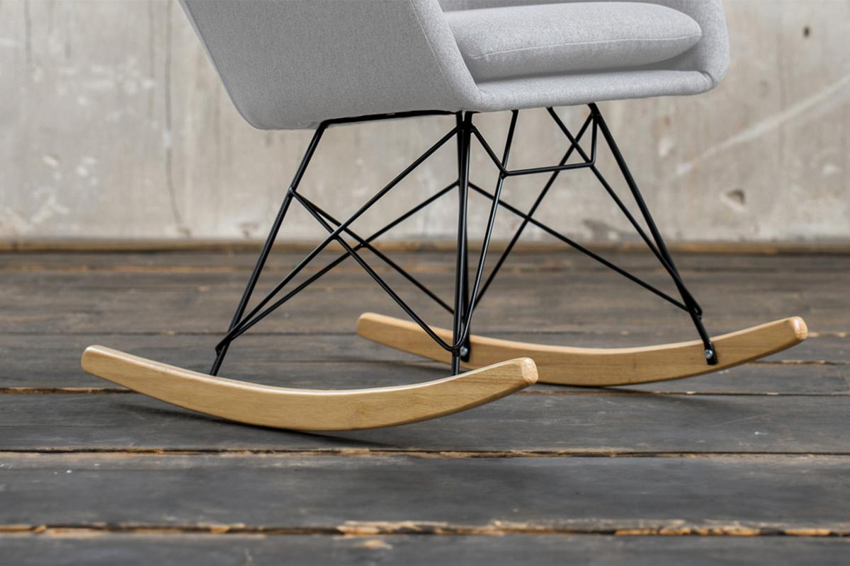 SCHAUKELSTUHL STELLA Hellgrau Webstoff - Hellgrau, Textil (62/73/75cm) - KAWOLA
