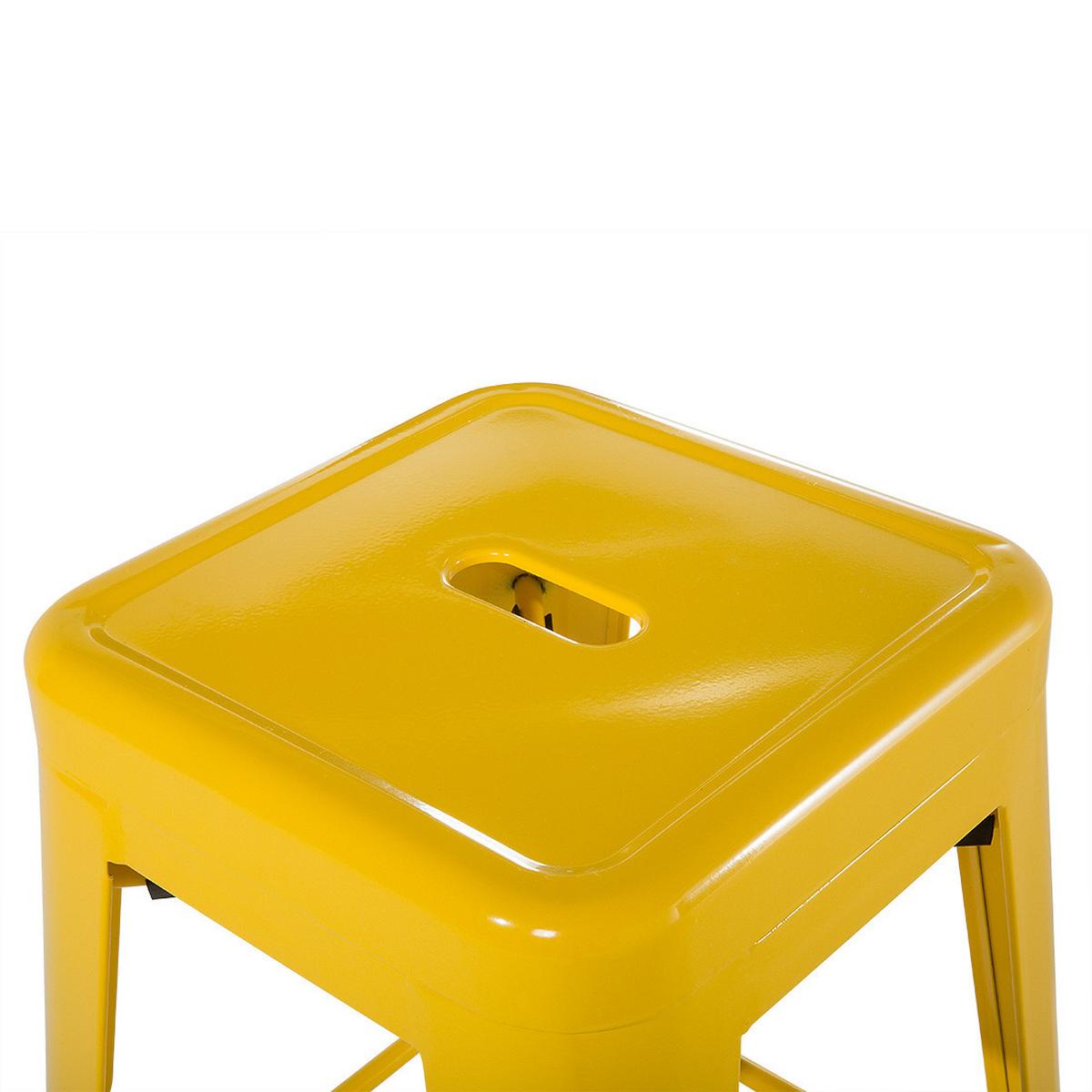 BARHOCKER 2er-Set Metall Gelb Cabrillo - Gelb, Metall (44/76/44cm) - Beliani