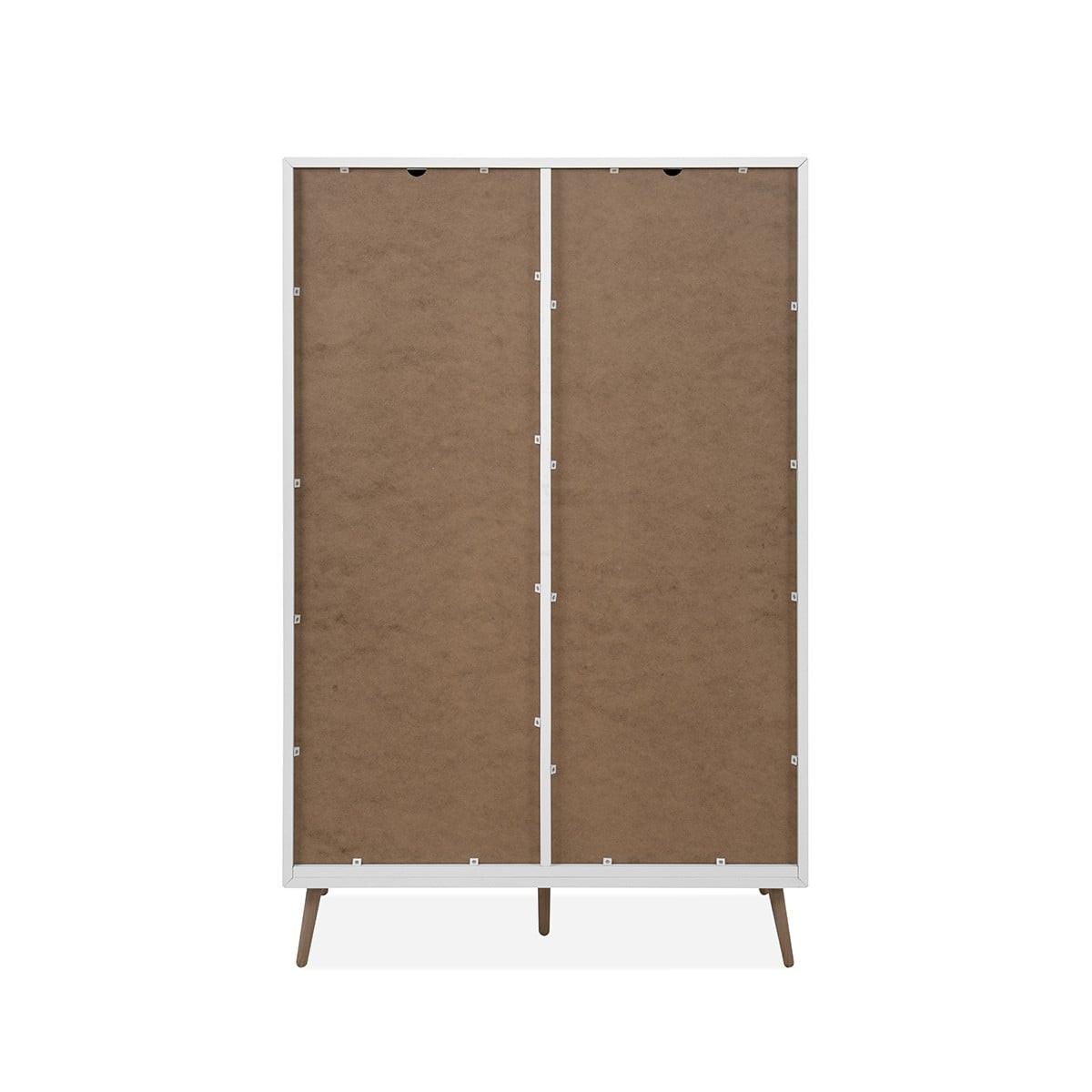 HIGHBOARD mit 4 Türen und 2 Schubladen - Arona - 90/38/140 cm - Weiß/Eiche Artisan, Holzwerkstoff (38/140/50cm) - Calicosy