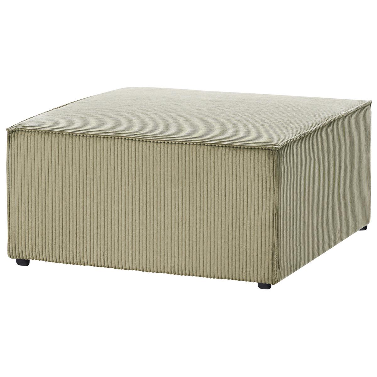 OTTOMANE Lemvig 83/83/41 cm - Grün, Textil (83/41/83cm) - Beliani