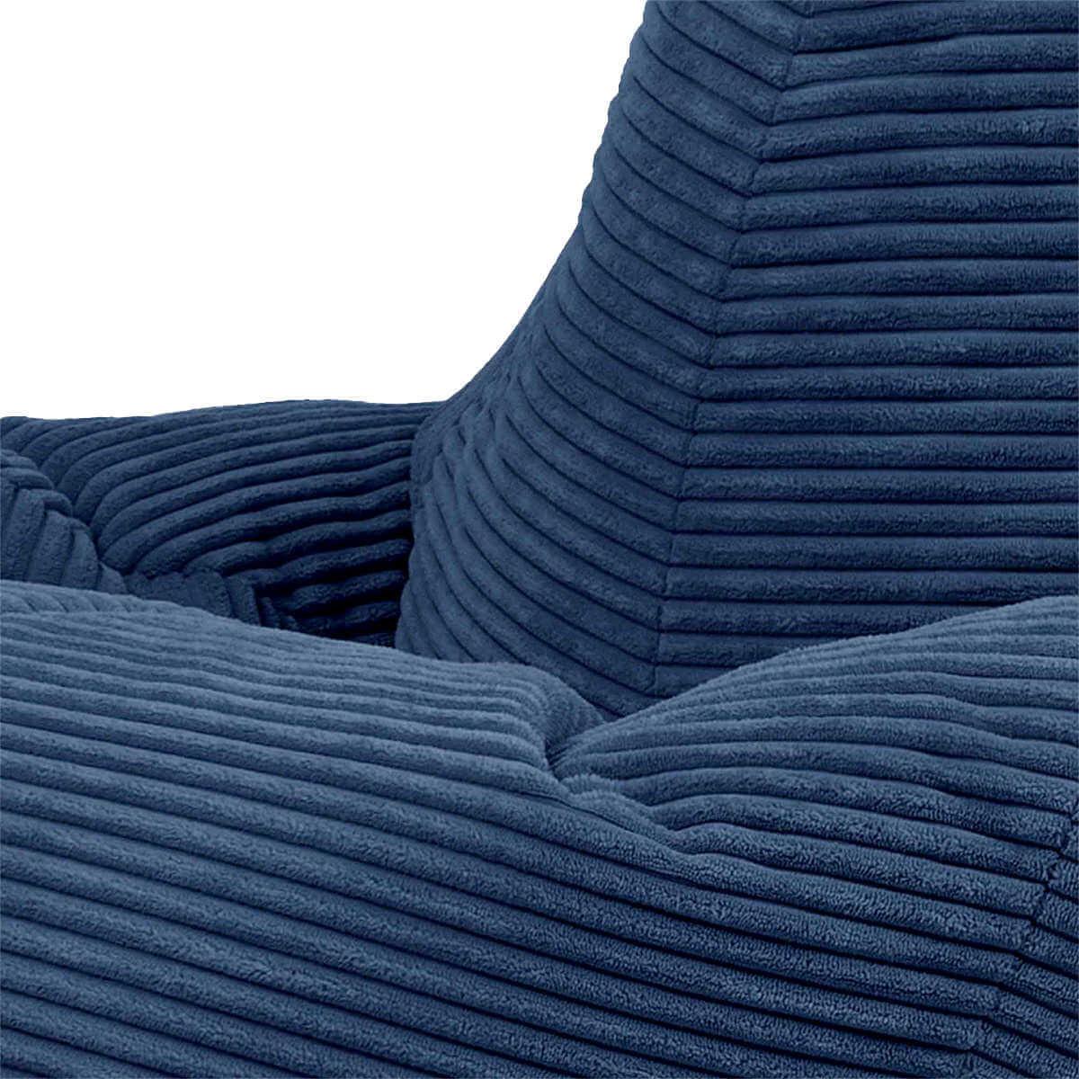 KINDERSITZSACK mit Hocker Dalton Cord - Blau, Textil (69/59/65cm) - icon
