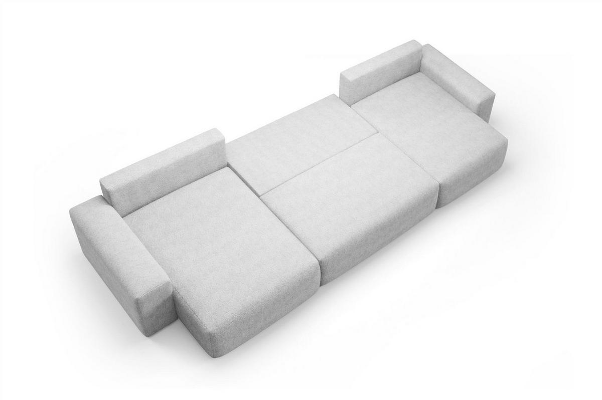 WOHNLANDSCHAFT Arona - Grün, Holzwerkstoff/Textil (398/70/148cm) - Fun Möbel