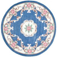 HANDTUFTTEPPICH Ming 150x150 cm - Blau, Textil (150/150cm) - THEKO