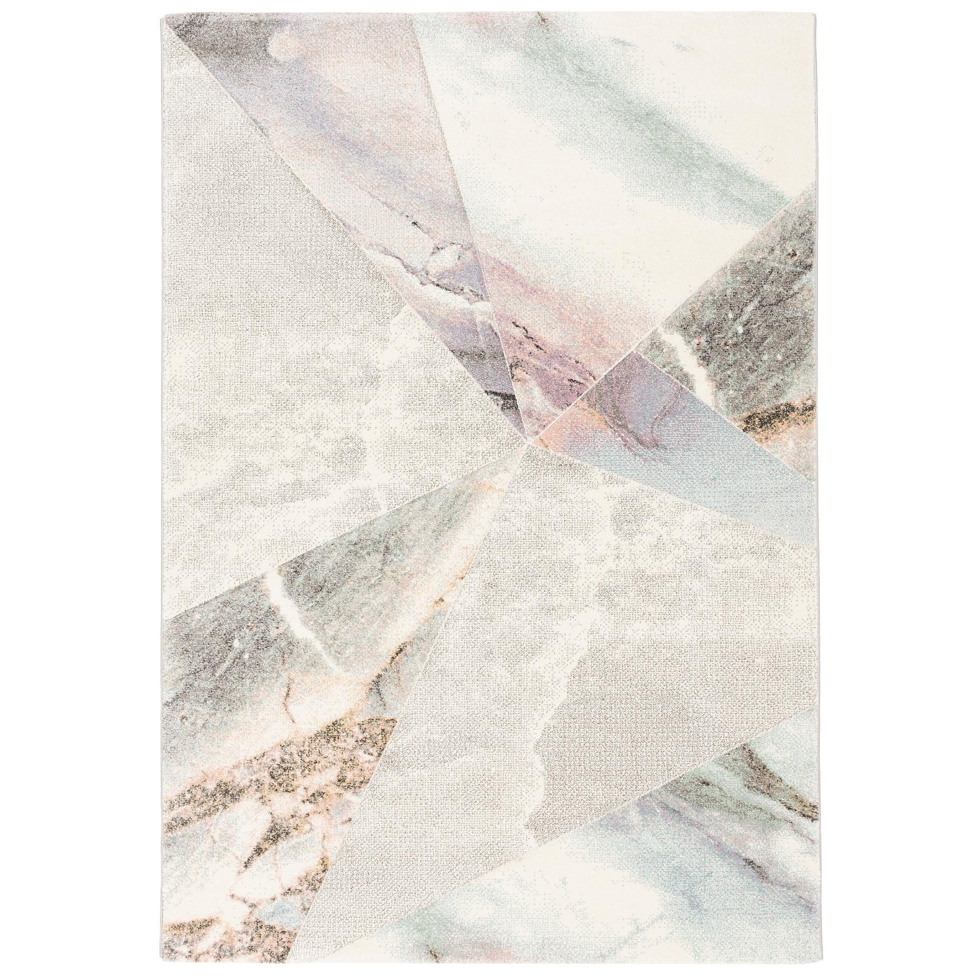 DESIGNER TEPPICH MAUI PASTELL MARMOR OPTIK TREND - Grau, Textil (80/150cm) - Pergamon