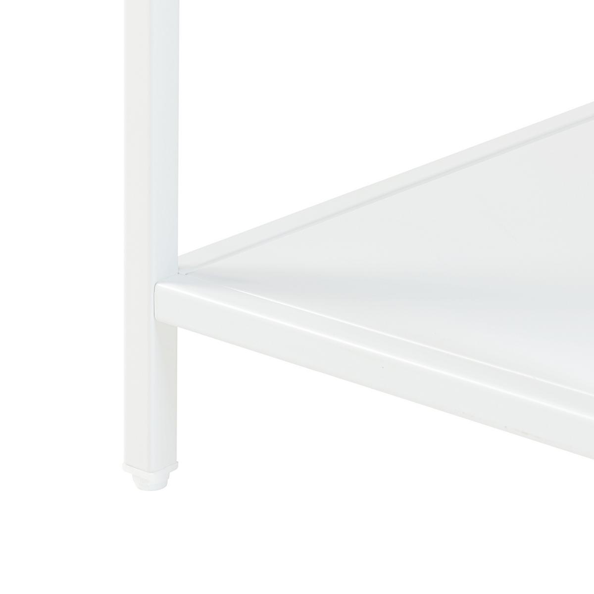 BÜCHERREGAL Reisjärvi - Weiß, Metall (75/115/35cm) - [en.casa]