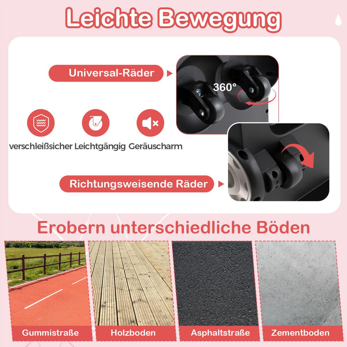 RUTSCHAUTO Rot - Rot, Kunststoff (55/36/23cm) - COSTWAY