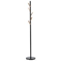 KLEIDERSTÄNDER Metall/Kiefernholz schwarz 170 cm Albin - Hellbraun/Schwarz, Metall (30/170/30cm) - Beliani