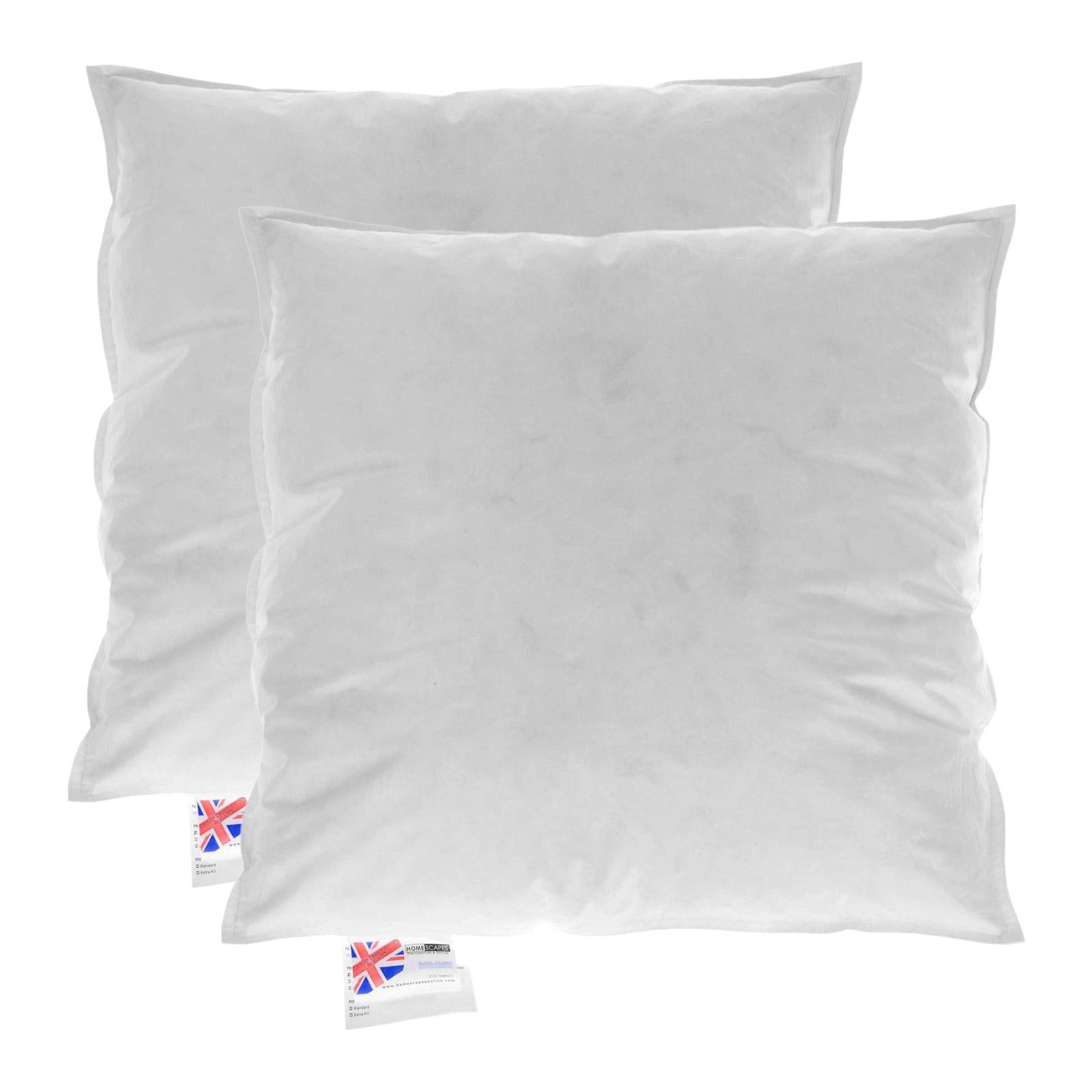 FÜLLKISSEN 2er-Set – 50/50 cm, Gänsefedern & Daunen - Weiß, Textil (50/50cm) - Homescapes