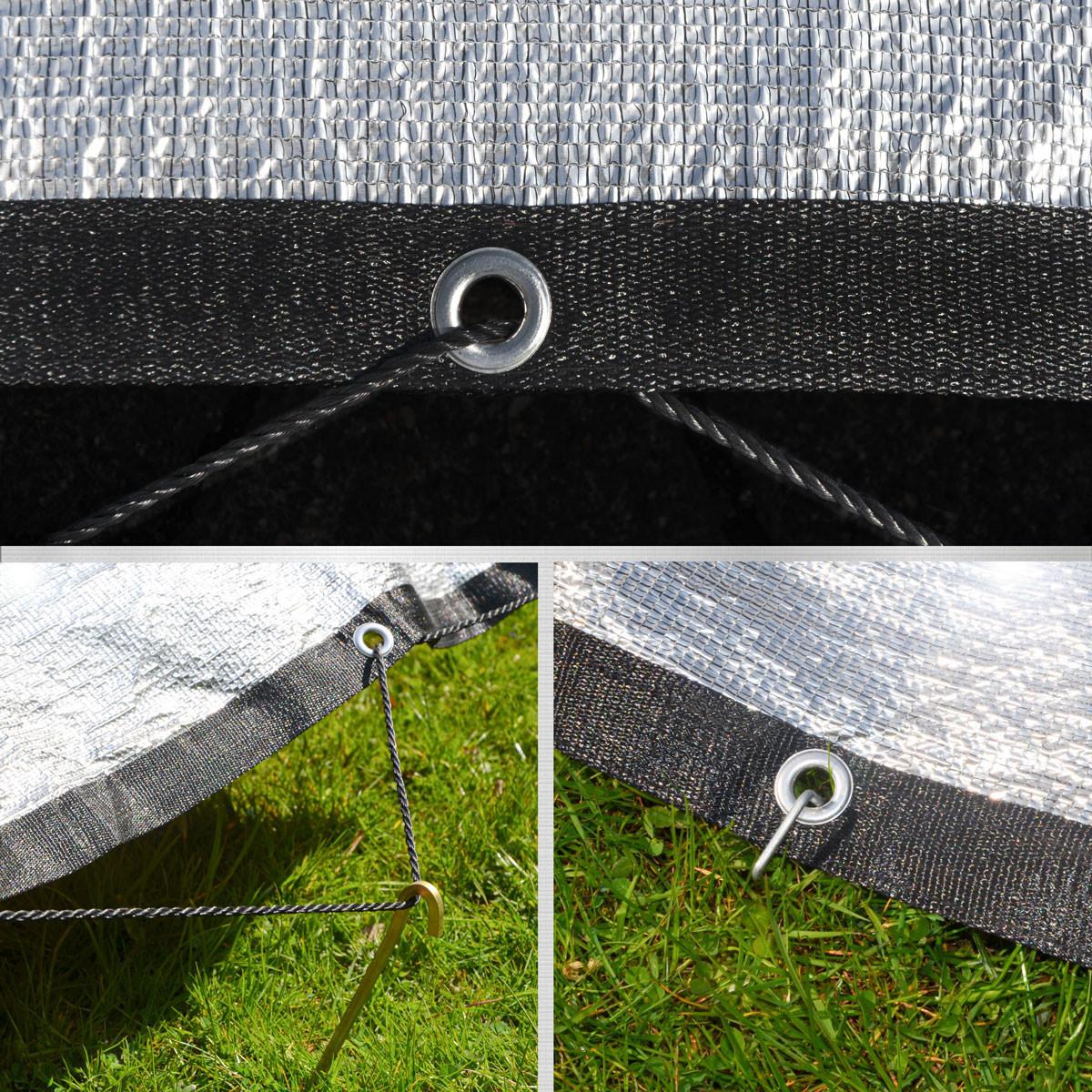 ALUMINIUM-SCHATTENNETZ 3/4 m, Silberfarben - Grau, Metall (400/300cm) - Amanka
