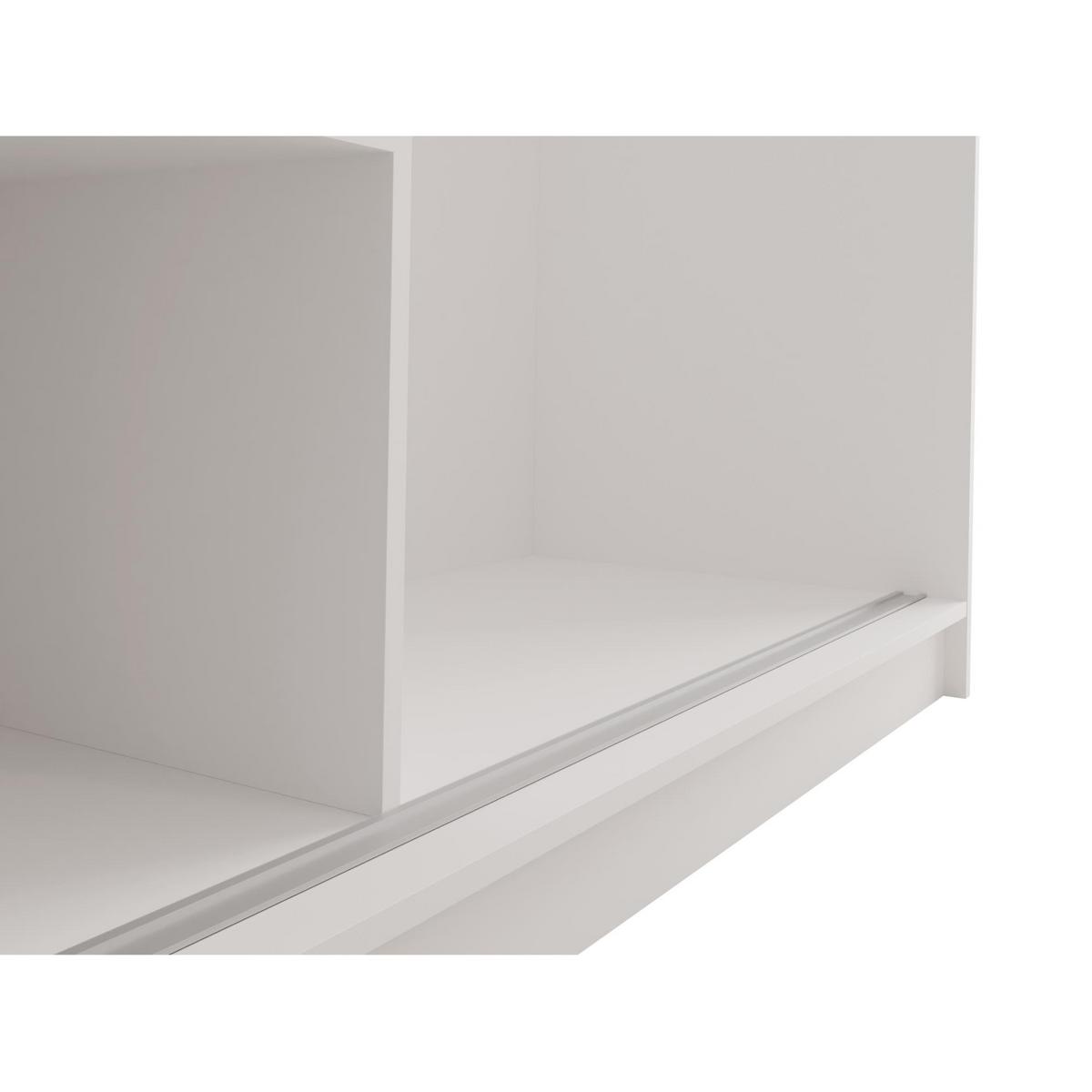 SCHWEBETÜRENSCHRANK Debra II mit Schubladen und Spiegel 240/216/61 Walnuss - Walnussfarben, Holzwerkstoff (240/216/61cm) - Beautysofa