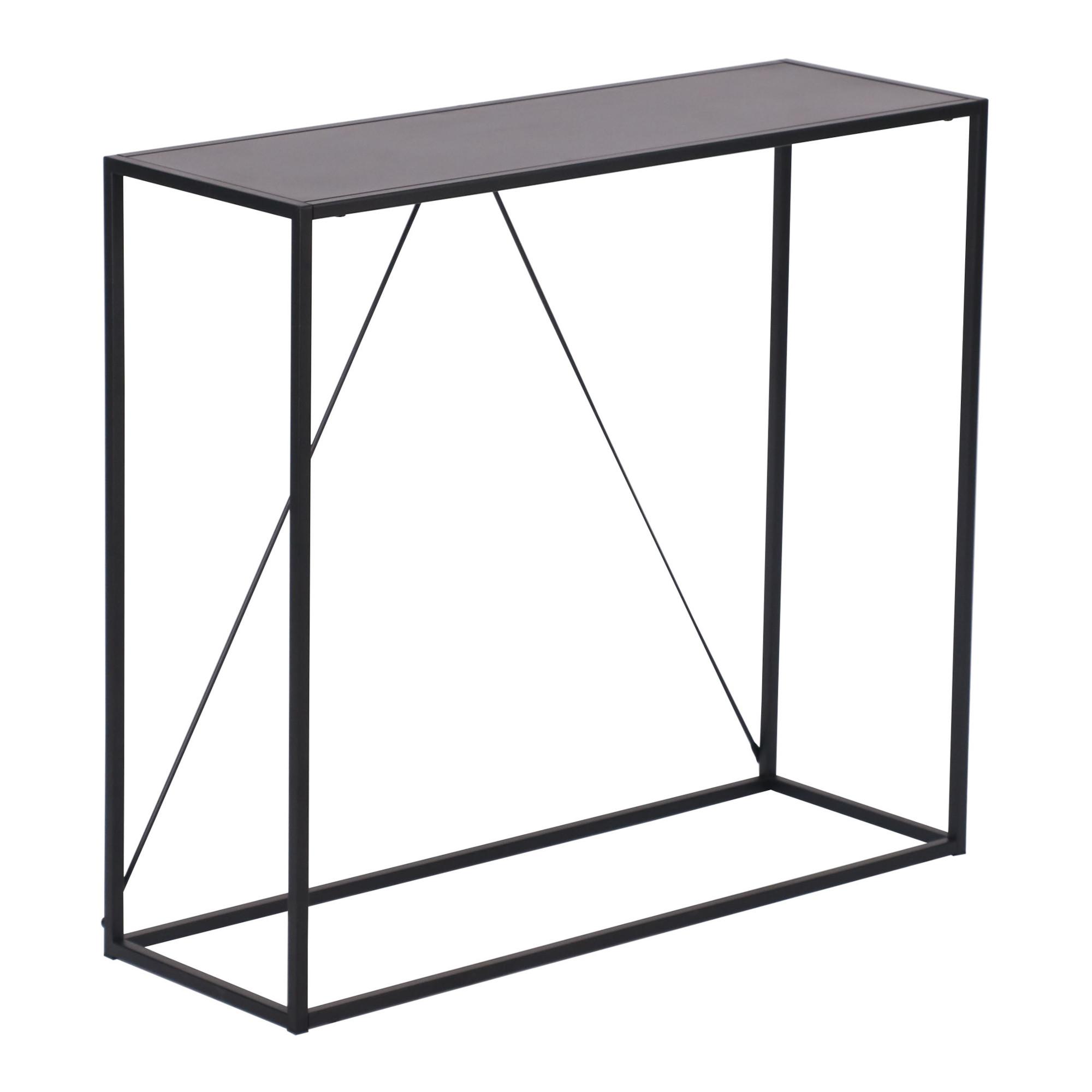 KONSOLENTISCH Austevoll - Schwarz, Metall (30/90/80cm) - [en.casa]