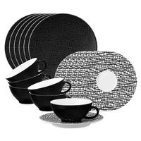 TEESERVICE Life Fashion Glamorous Black 18-tlg. - Schwarz, Keramik (2/2/2cm) - Seltmann Weiden