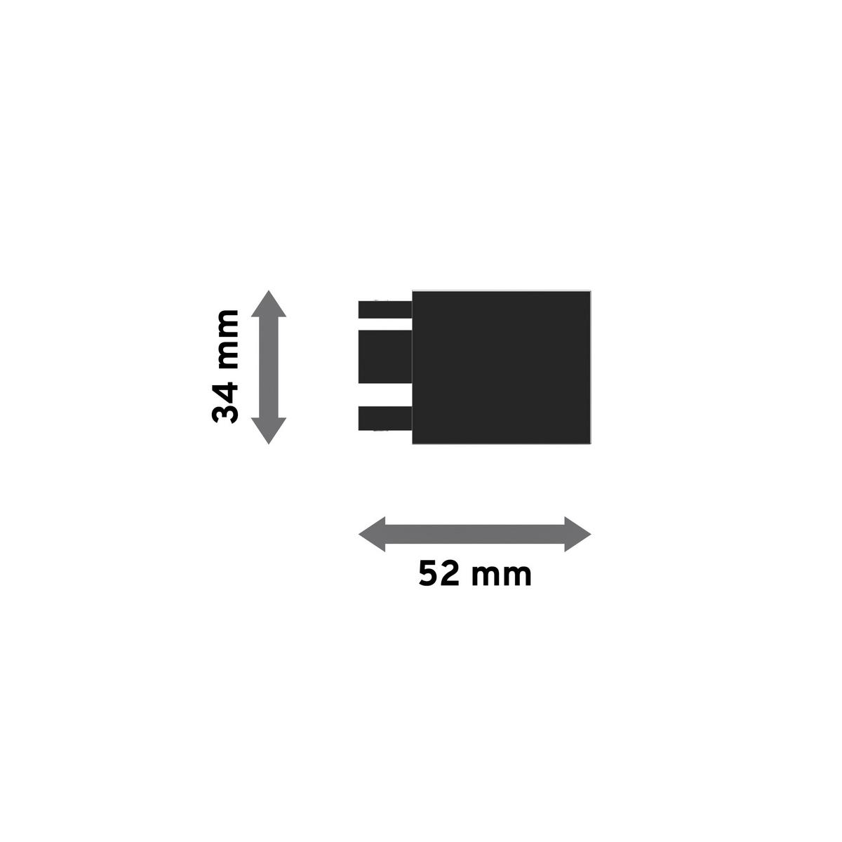 ENDSTÜCKE FÜR GARDINENSTANGEN 14x35 mm, Lox Chrom, Packung 2 Stück - Chromfarben, Metall (5.2/3.4/3.4cm) - INTERDECO
