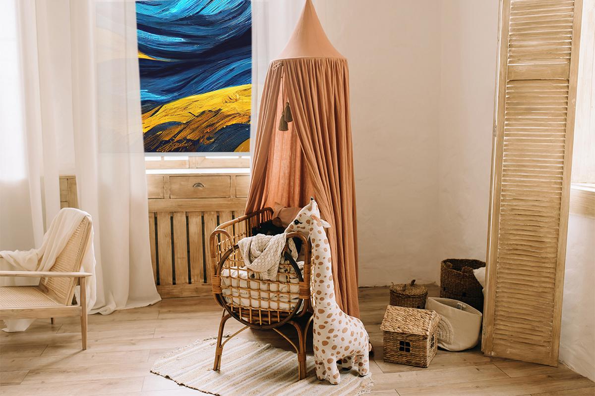 INNENROLLO - Fensterrollo - Rollo - 80x180 cm - Planeten - Dunkelblau, Kunststoff (80/180/0.5cm) - TULUP