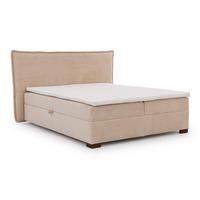 BOXBETT Lovetti II, Cord, H3 - Beige/Dunkelbraun, Holz/Kunststoff (200/200cm) - S-Style Möbel