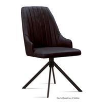 ESSZIMMERSTUHL (4er-Set) Dunya 52x91x60 Schwarz/Espresso - Dunkelbraun/Schwarz, Kunststoff (60/91/52cm) - 58aufmkessel