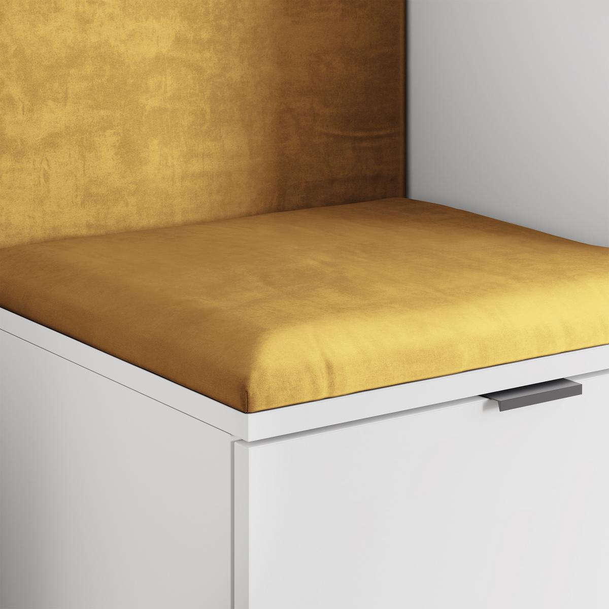 GARDEROBENSCHRANK VIRA 95/181/51 cm Modern Garderobe-Set Eiche Lefkas - Eichefarben/Gelb, Holzwerkstoff (95/181/51cm) - MASSENO