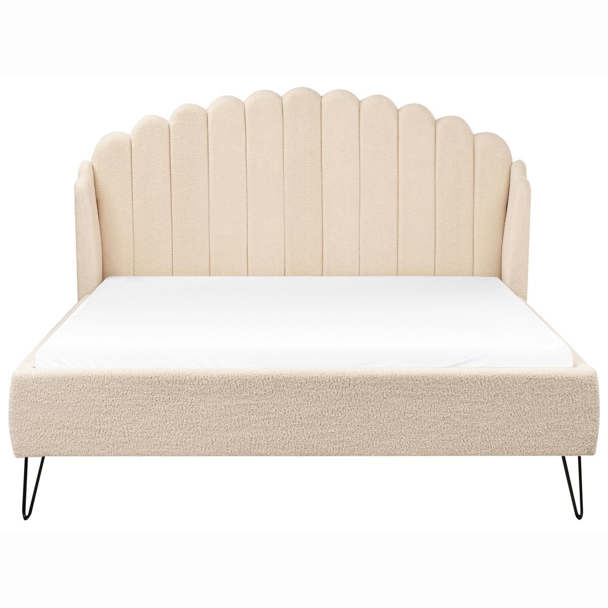 POLSTERBETT mit Lattenrost 140x200 cm Beige Ambillou - Beige, Textil (140/200cm) - Beliani