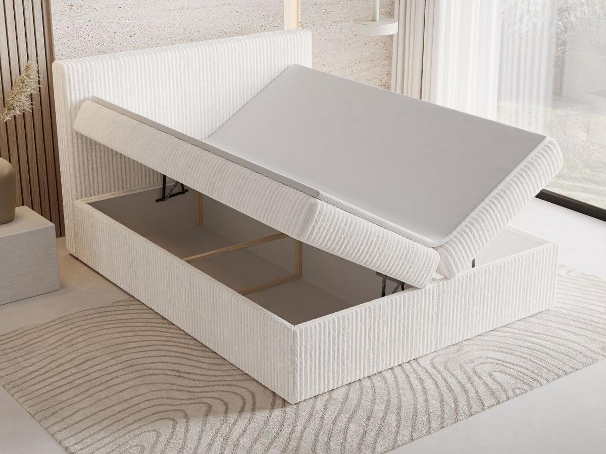 BOXBETT Brisa 160x200 Creme - Creme, Holz/Textil (160/200cm) - Graingold