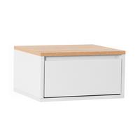 NACHTTISCH schwebender Desi Weiß/Eiche - Weiß, Holzwerkstoff (40/21/35cm) - VS Venta-stock