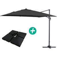 SONNENSCHIRM sun 3 Schwarz - Schwarz, Metall (300/300cm) - Habitat Garten