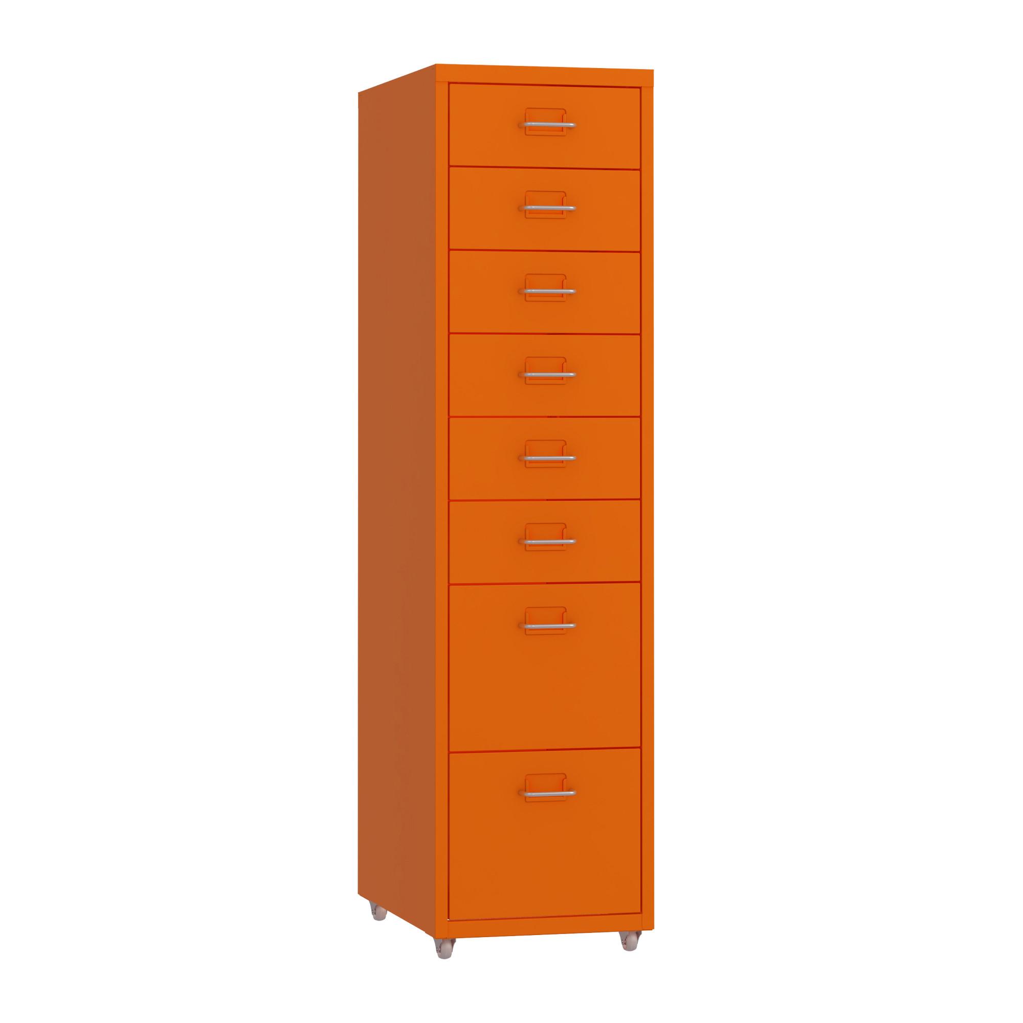 ROLLCONTAINER Kökar - Orange, Metall (28/109/41cm) - [en.casa]