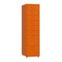ROLLCONTAINER Kökar - Orange, Metall (28/109/41cm) - [en.casa]