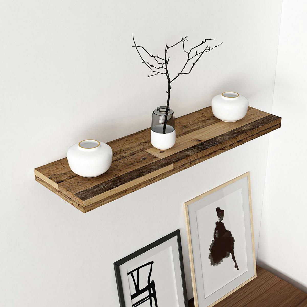 WANDREGAL Bredebro - Dunkelbraun, Holzwerkstoff (80/3.6/23cm) - [en.casa]