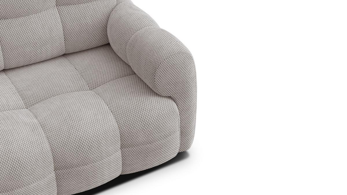 SOFA MELLOW 2,5-Sitzer, beige - Beige/Schwarz, Holz/Textil (183/87/98cm) - Wozimo