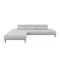 ELEKTRISCHES ECKSOFA Links MONA 316x205x85 Grau Velours - Grau, Holzwerkstoff/Textil (316/205cm) - ALTDECOR