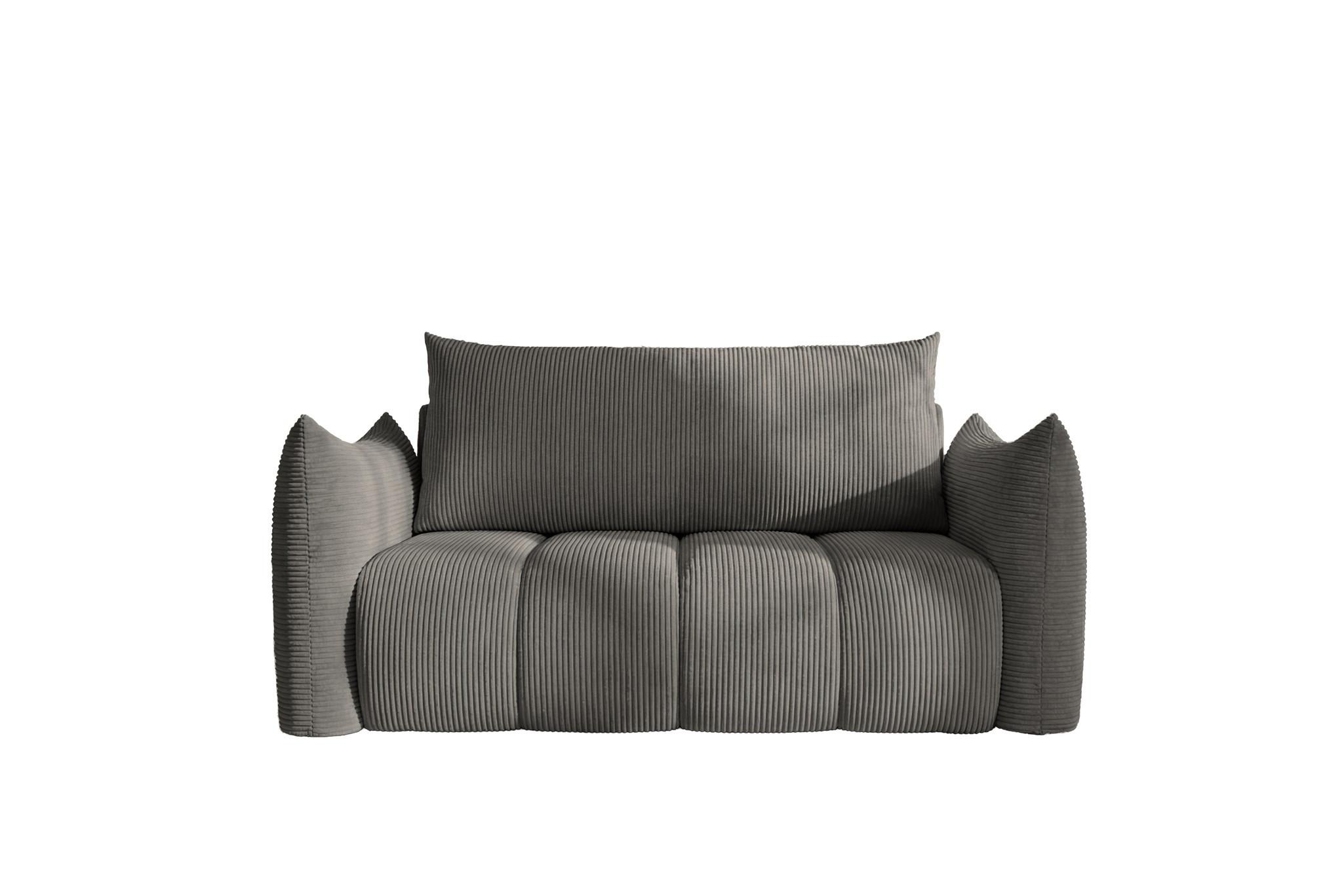 SOFA 2er-sitzer Ontario Mit Liegefunktion - Grau, Holzwerkstoff/Textil (162/86/101cm) - Fun Möbel