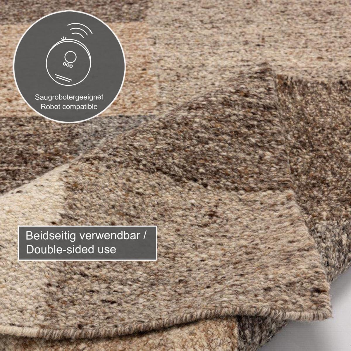 HANDWEBTEPPICH Ehrwald TK-156 Wendbar 250x350 cm - Beige, Textil (250/350cm) - THEKO