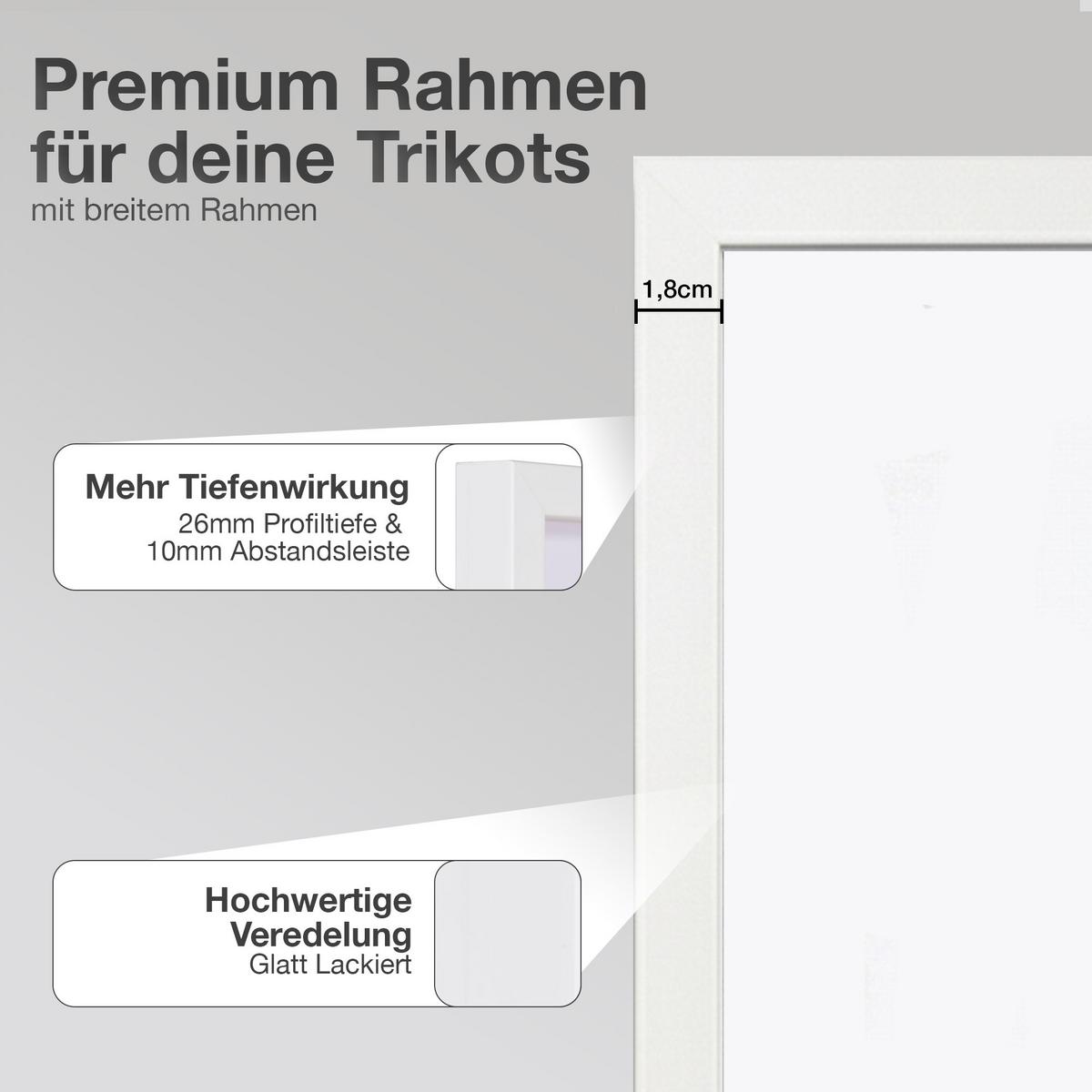 TRIKOTRAHMEN 70/90 mit weißem Hintergrund - Weiß, Holz (70/90cm) - K-Möbel