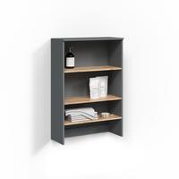 WASCHMASCHINENSCHRANK Paolina Anthrazit/Goldkraft Eiche 68 x 100.4 cm mit offenen Regalen - Honigeiche/Anthrazit, Holzwerkstoff (68/100.4/29cm) - Livinity®