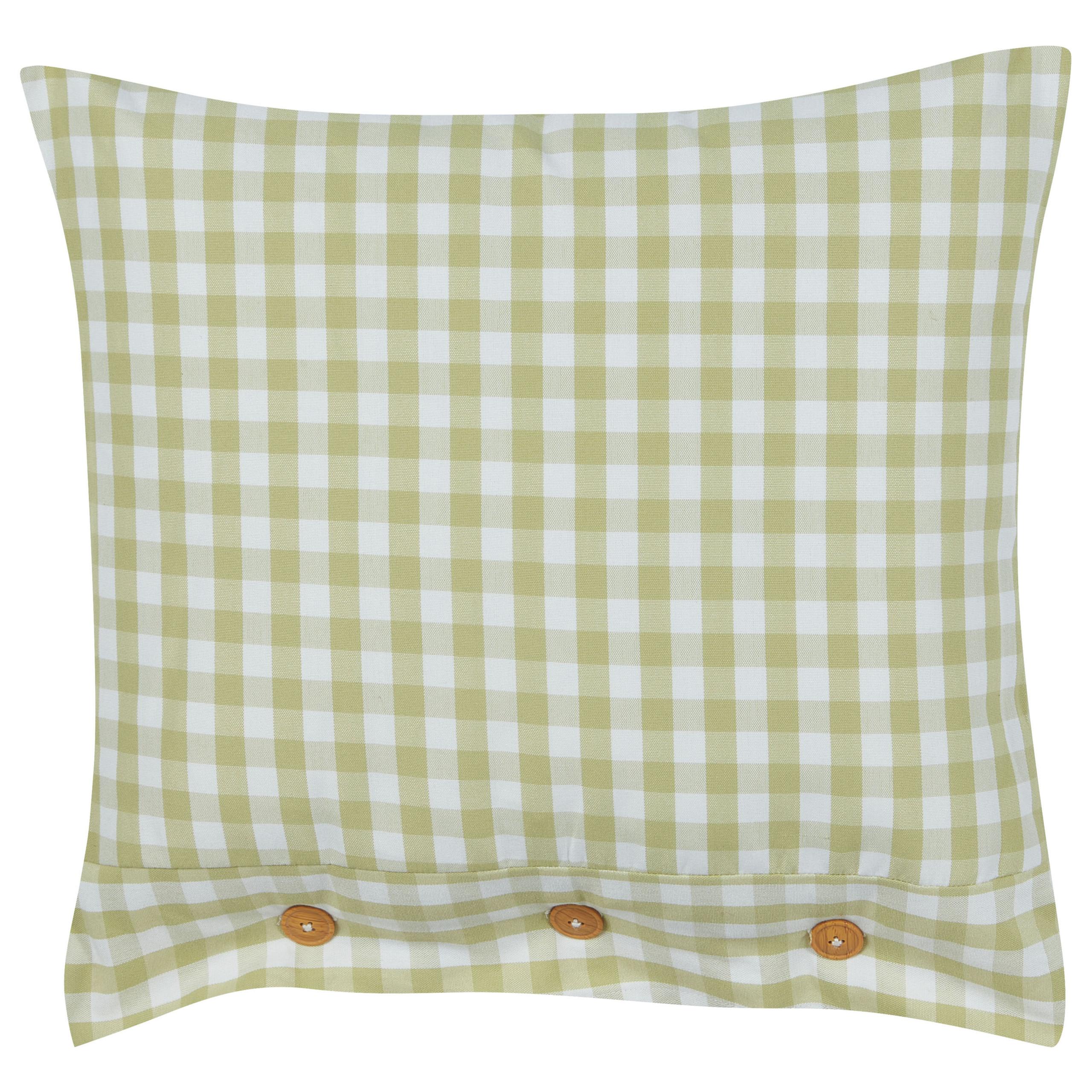 DEKOKISSEN Olivgrün 45/45 cm Talya - Weiß/Braun, Textil (45/45cm) - Beliani