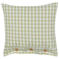 DEKOKISSEN Olivgrün 45/45 cm Talya - Weiß/Braun, Textil (45/45cm) - Beliani