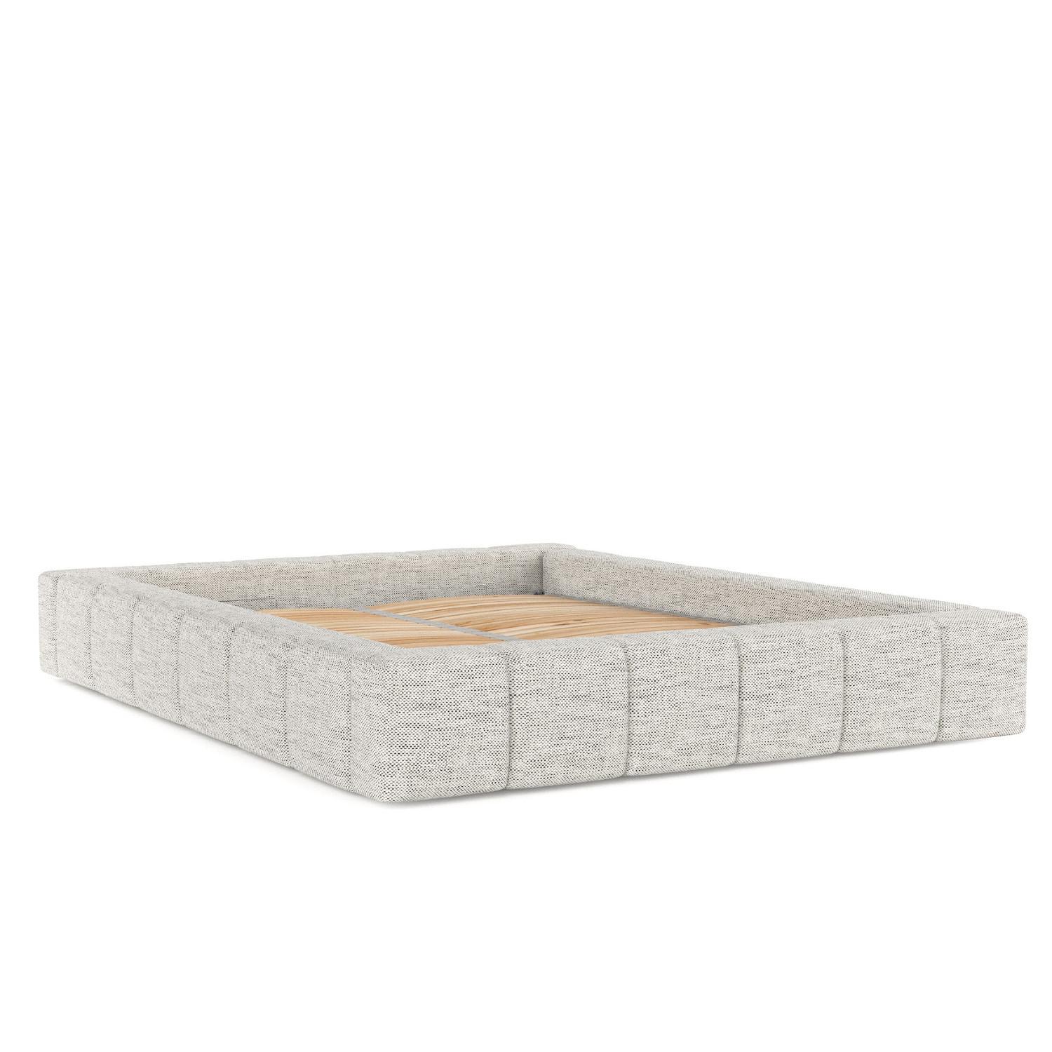 POLSTERBETT Kea mit Stauraum 160/200 cm Hellgrau im Modesto Stoff - Hellgrau/Schwarz, Holz/Holzwerkstoff (160/200cm) - AltaBeds