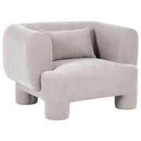SESSEL Stoff Beige Hogbo - Beige, Textil (110/73/93cm) - Beliani