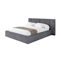 POLSTERBETT mit Bettkasten und Lattenrost, Bett mit Matratze H3/H4 - RIVO 120x200 Dunkelgrau - Dunkelgrau, Holzwerkstoff/Textil (120/200cm) - ALTDECOR