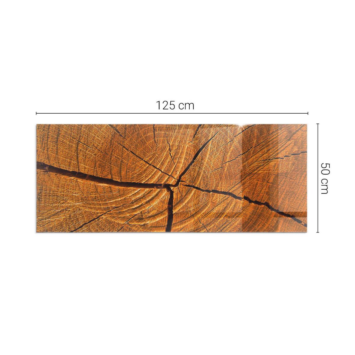 GLASPLATTE für Kamin 125x50 cm - Orange, Glas (125/50/0.4cm) - TULUP