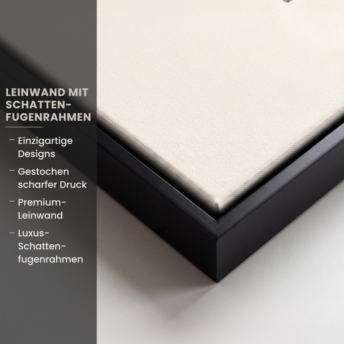 LEINWAND Bilder mit Rahmen - Weihnachtsbaum - Weihnachten - Frohe Weihnachten - Beige - 30x20 - Sandfarben, Textil (30/20cm) - MuchoWow