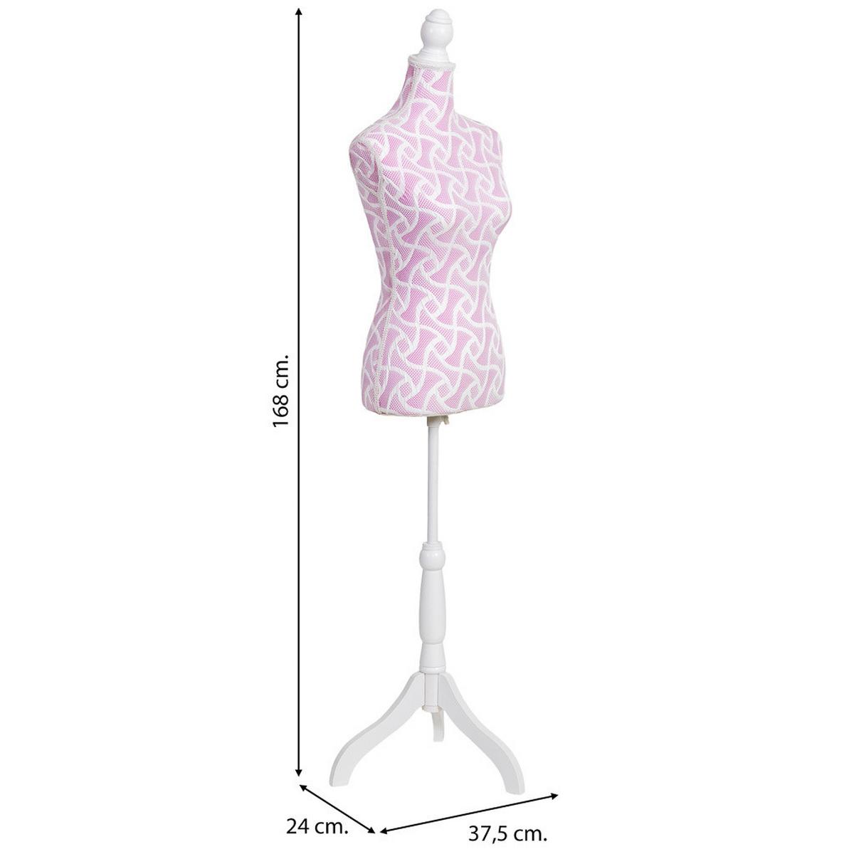 VITRINEPUPPE 24x38x168cm - Rosa, Holz (24/168/37cm) - Wanderlust