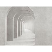 VLIESTAPETE Grau 371/280 cm - Weiß/Grau, Textil (371/1cm) - KUNSTLOFT
